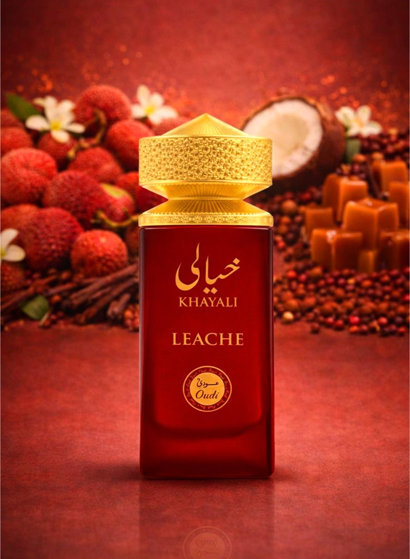 OUDI Elegant Unisex Eau De Parfum Oudi Khayali Leache 100ml | Long Lasting perfume for Men & Women with Fresh Sweet Fruity & Caramel Notes | Best Unisex Eau De Parfum - Image 2